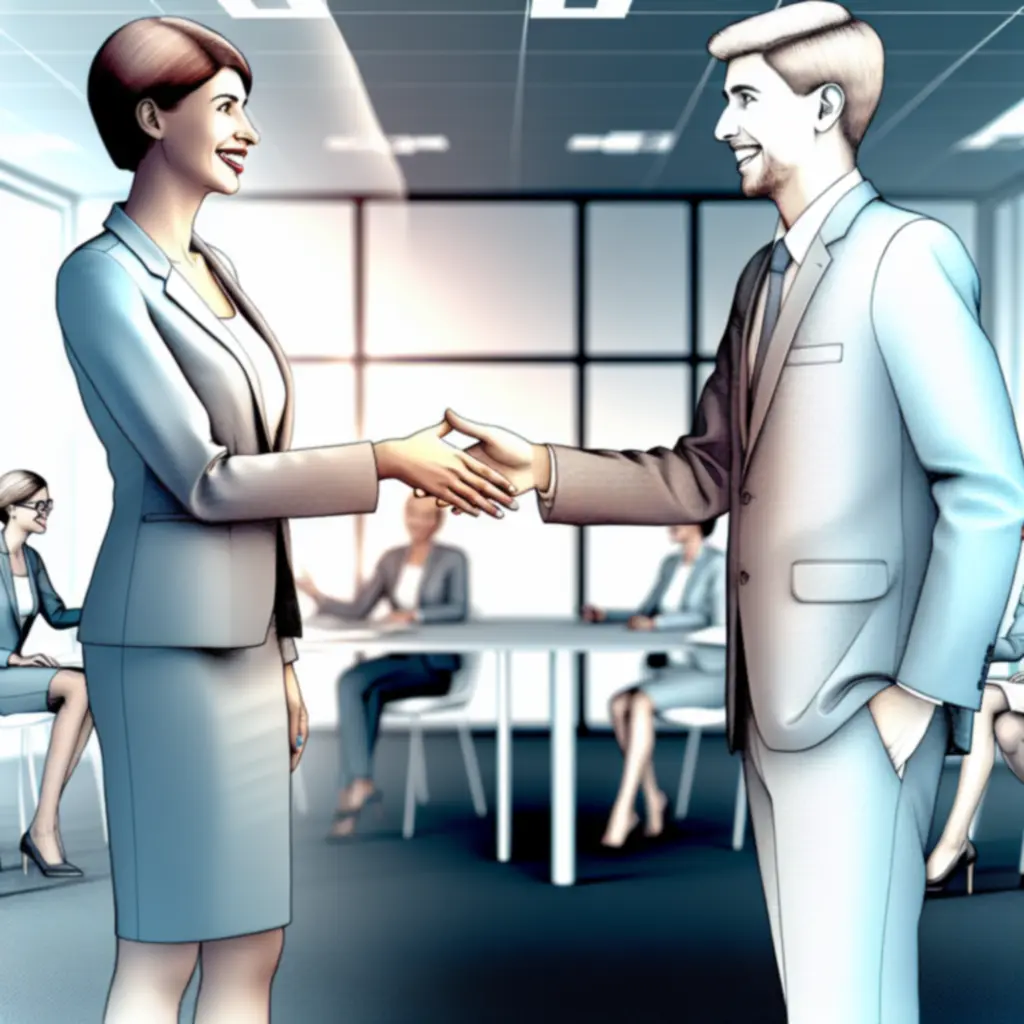 Profesjonalne spotkanie biznesowe zespołu LocalBizSolutionsPL z klientem w sali konferencyjnej.