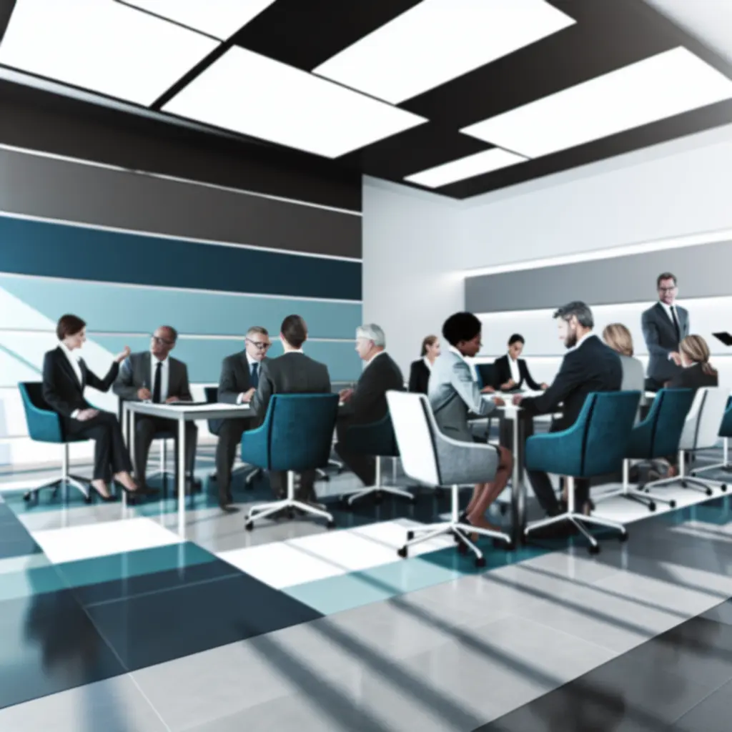 Spotkanie biznesowe zespołu planującego strategię usług